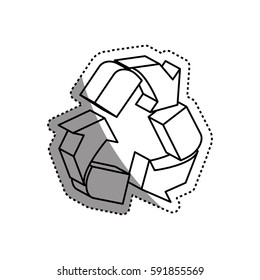 Recycle ecology symbol icon vector illustration graphic design