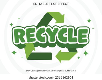 recycle editable text effect template use for business logo and brand