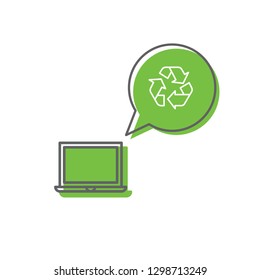 Recycle electronic waste concept