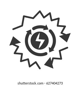 recycle energy arrows icon