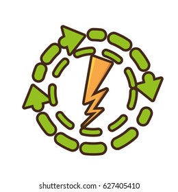 recycle energy arrows icon
