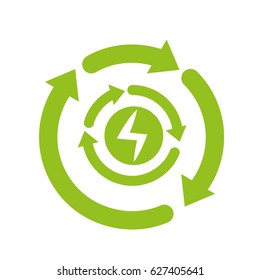 recycle energy arrows icon
