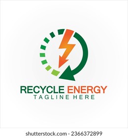 Recycle Energy Recycle Power Logo vector illustration icon design