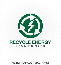 Recycle Energy Recycle Power Logo vector illustration icon design