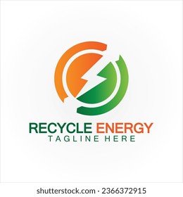 Recycle Energy Recycle Power Logo vector illustration icon design