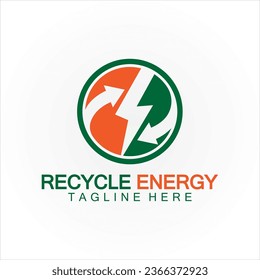 Recycle Energy Recycle Power Logo vector illustration icon design