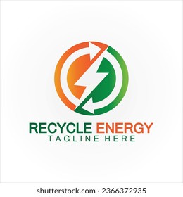 Recycle Energy Recycle Power Logo vector illustration icon design