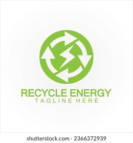 Recycle Energy Recycle Power Logo vector illustration icon design