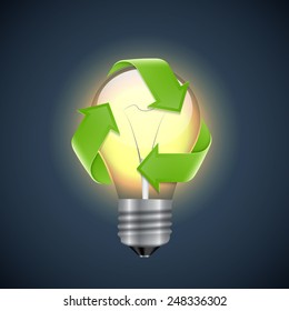 Recycle energy sign. EPS10 vector