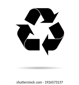 Recycle environment icon,Eco nature waste isolated with shadow, garbage ecology system .