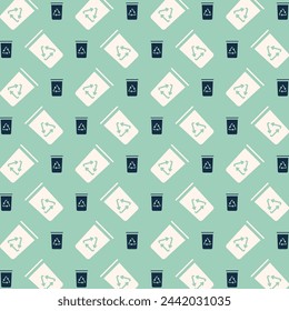 Recycle exquisite trendy multicolor repeating pattern vector illustration background