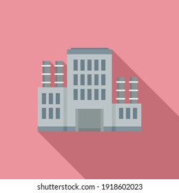 Recycle factory icon. Flat illustration of recycle factory vector icon for web design