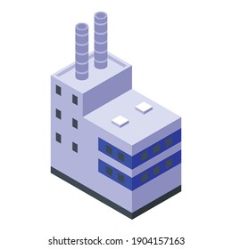 Recycle factory icon. Isometric of recycle factory vector icon for web design isolated on white background