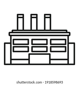Recycle factory icon. Outline recycle factory vector icon for web design isolated on white background