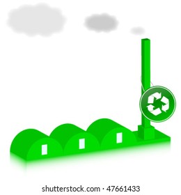 recycle factory vector illustration