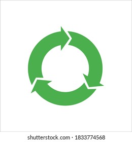 Recycle Flat Icon Color Design Vector Template Illustration