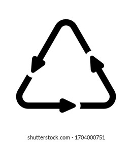 
Recycle flat icon vector isolated white