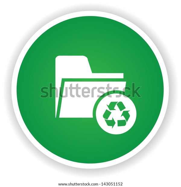 Recycle Folder Symbolvector Stock Vector (Royalty Free) 143051152 Shutterstock