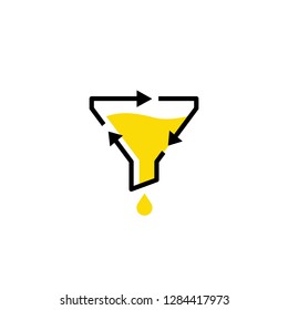 recycle funneling logo icon vector illustration