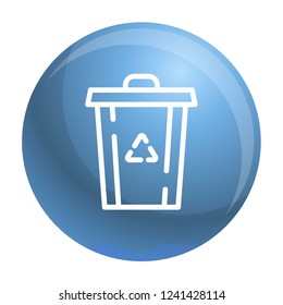 Recycle garbage bin icon. Outline recycle garbage bin vector icon for web design isolated on white background