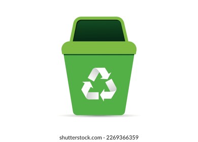 Recycle garbage bin vector element