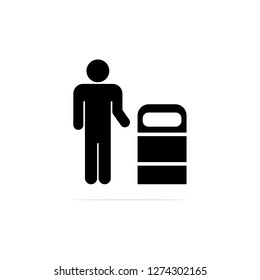 recycle garbage Icon. Vector concept illustration for design.