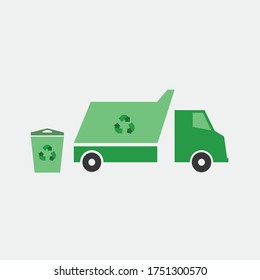 icono del vector del camión de basura