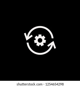 recycle gear vector icon. flat recycle gear design. recycle gear illustration for graphic 
