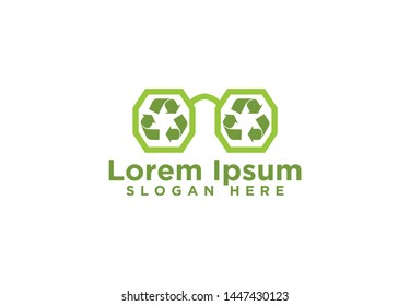 Recycle Geek Logo Designs Vector Illustration
