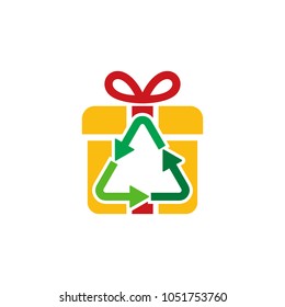 Recycle Gift Logo Icon Design