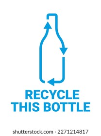 Recycle glass vector icon logo badge