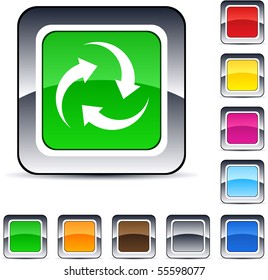 Recycle glossy square web buttons.