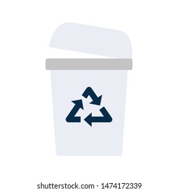 recycle glyph flat vector icon