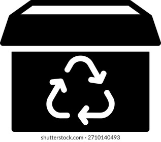 vetor de ilustração do ícone de glifo reciclável