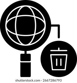 Diseño de icono de Vector de glifo reciclado