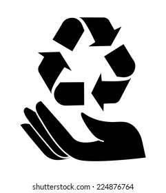 recycle graphic design , vector illustration