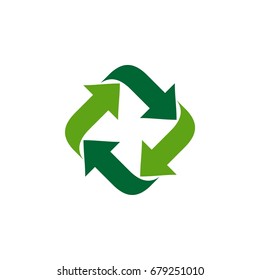 Recycle Green Arrow Logo Template Illustration Design. Vector EPS 10.