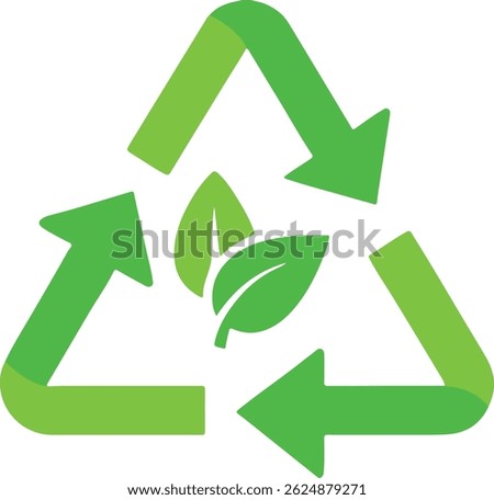 recycle green arrow on white backgroung