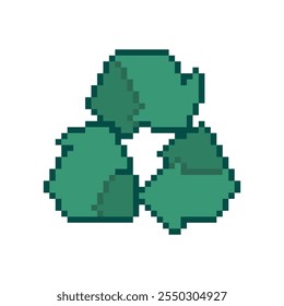 recycle green icon pixel art