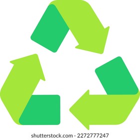 Recycle Green Sign Recyling Waste Arrows Ecology Symbol Flat Icon Illustration