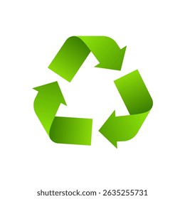 Recycle Green Sign Recyling Waste Arrows Ecology Symbol Flat Icon Illustration

