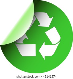 Recycle green sticker