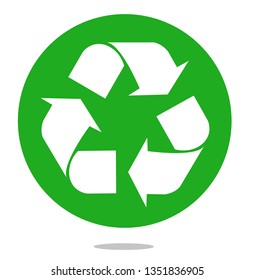 Recycle green symbol vector icon