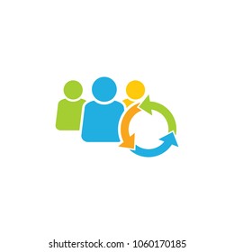 Recycle Group Logo Icon Design
