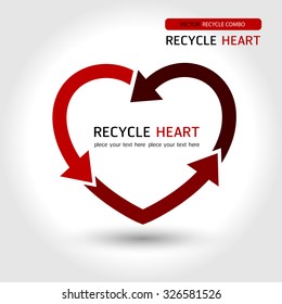 Recycle heart, recycle red, save world , Love Recycle , symbol recycle, Valentine