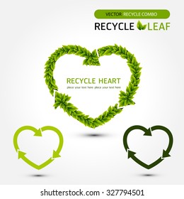 Recycle  Heart , recycle symbol , recycle , leaf , save world 