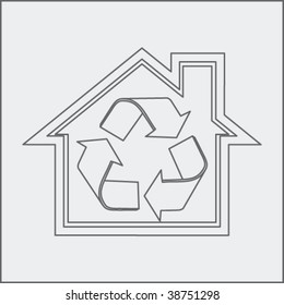 Recycle house drawing