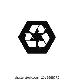 Icono de reciclaje, logotipo 100% reciclable. vector.
