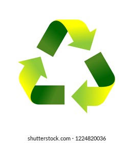 recycle icon 3d with green color
