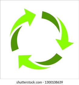 recycle icon 3d with green color